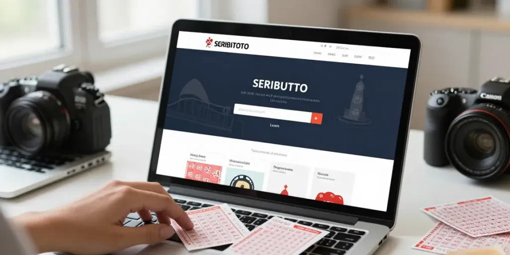 Antarmuka portal SERIBUTOTO yang menampilkan informasi login dan tiket togel Hongkong, Sydney, SGP, dan Macau.