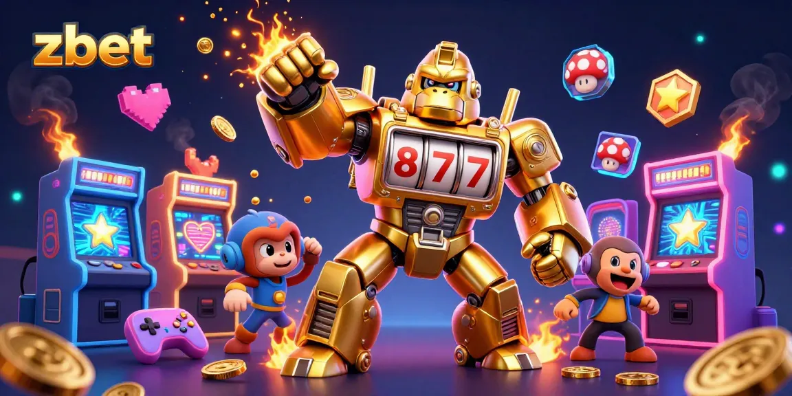 Win big with zbet's exciting gaming mechanics and dynamic visuals in this vibrant casino scene.