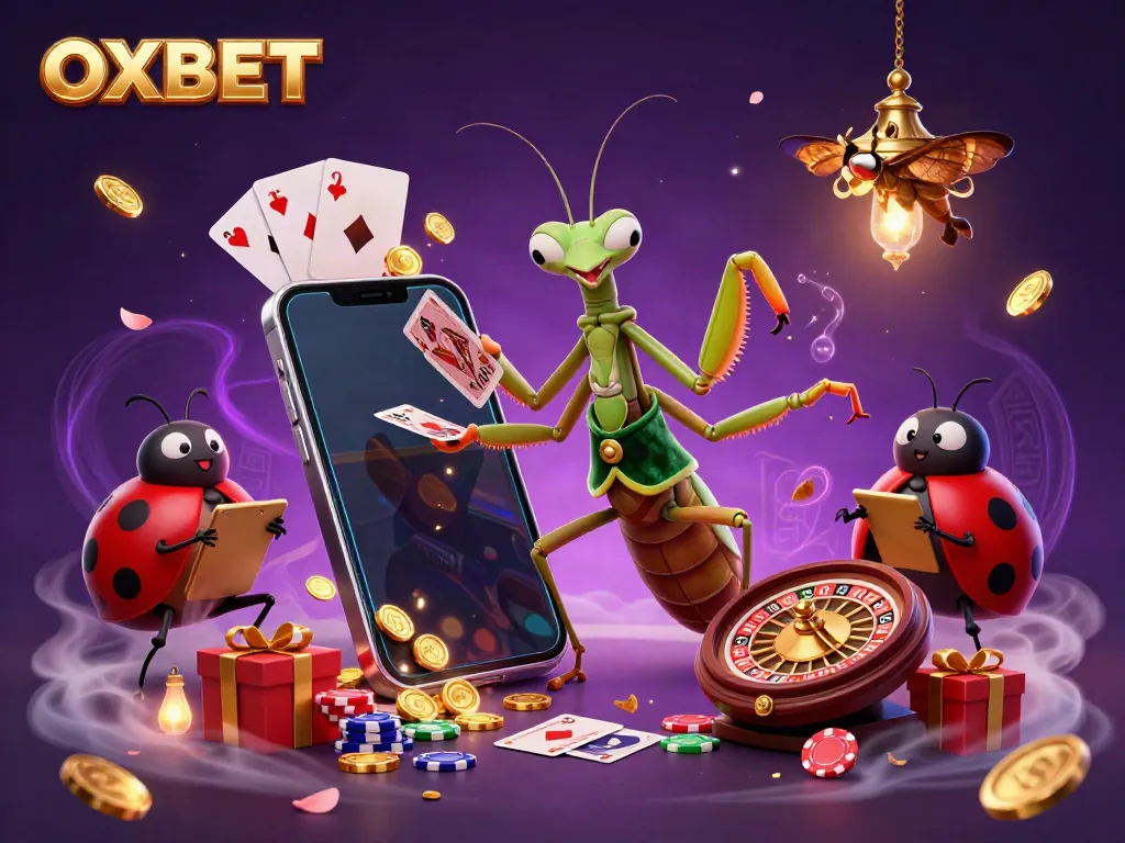 Experience thrilling gameplay with OXBET's vibrant 3D casino illustration showcasing dynamic characters and engaging gaming elements.