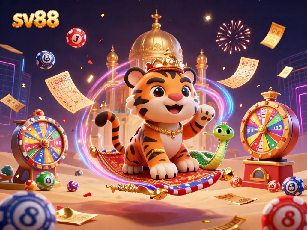 Experience thrilling wins at sv88 with a magical sultan and colorful lottery-themed celebration.