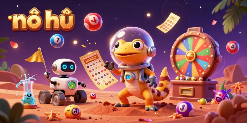 Experience nổ hũ with a vibrant Martian casino environment featuring dynamic gaming elements.