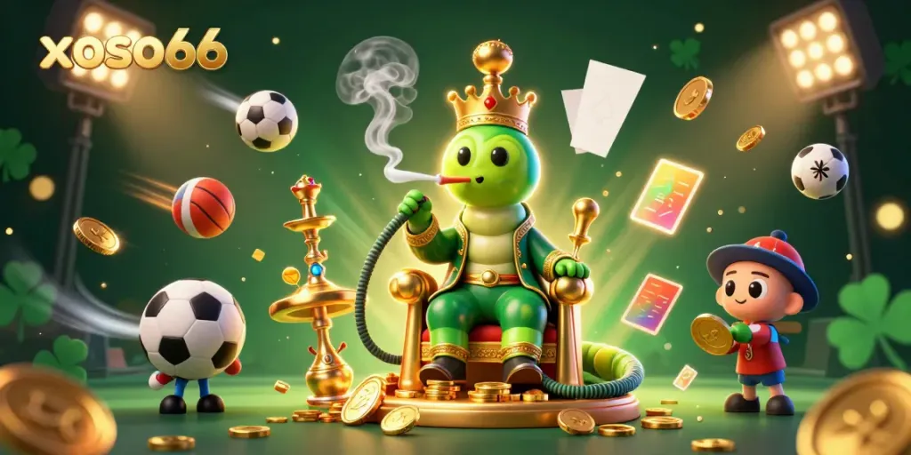 Experience thrilling action and strategy with xoso66 in this vibrant illustrated casino scene.