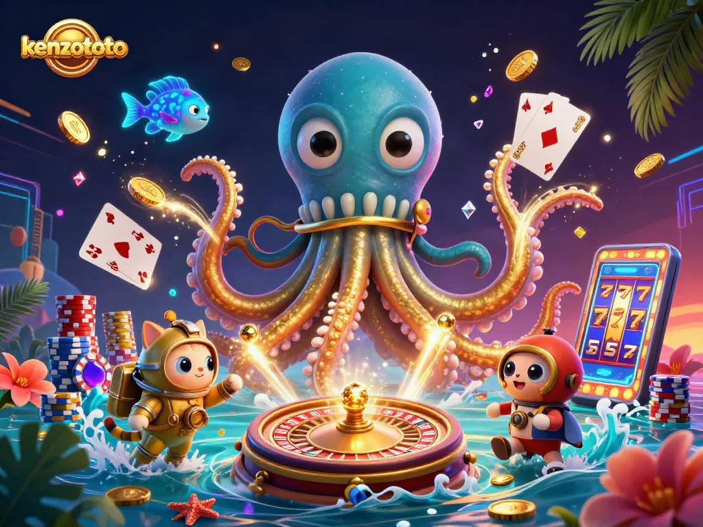 Experience thrilling wins at kenzototo, featuring a kraken, diving cat, and rich gaming elements.