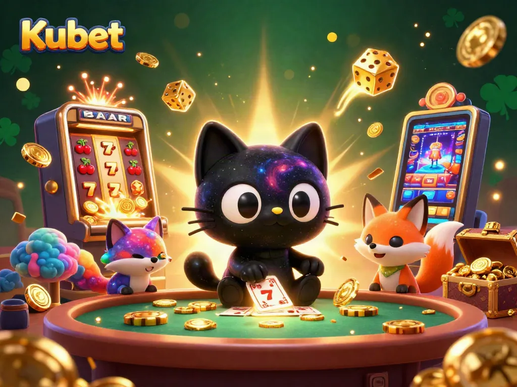 Experience the thrilling Kubet casino atmosphere with vibrant characters and exciting game elements.