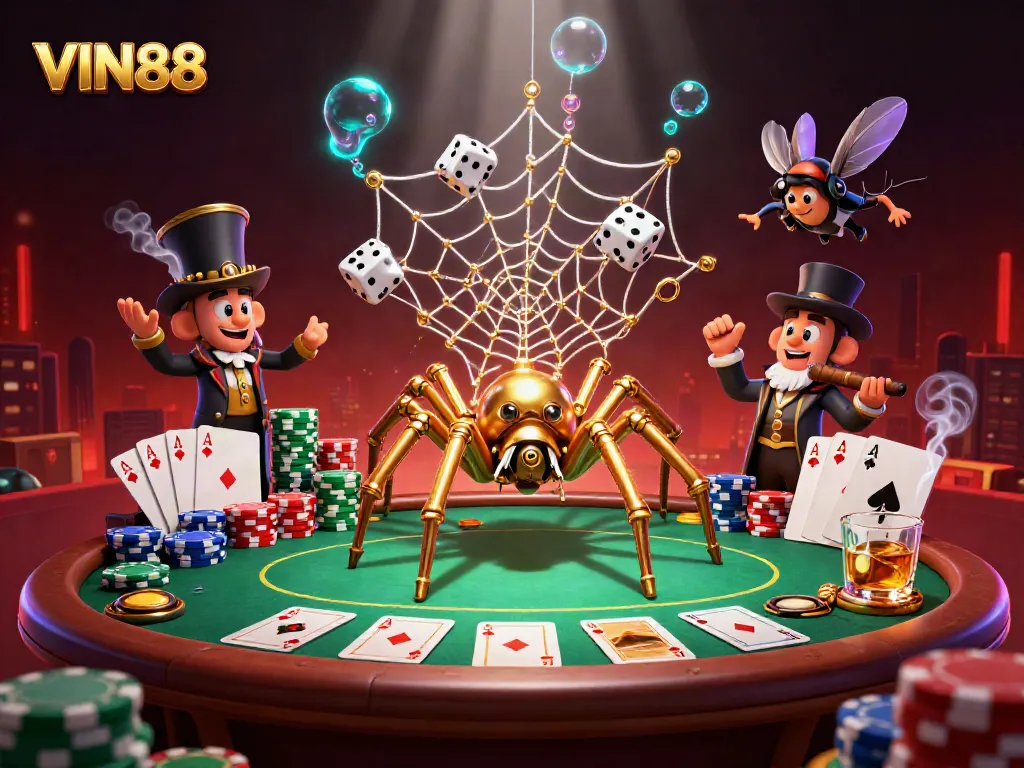 Experience thrilling games at VIN88 with a dynamic casino scene illustrating excitement and strategy.