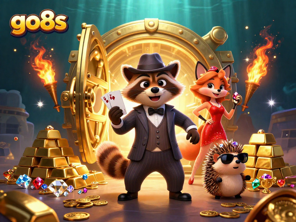 Win big at go8s with suave raccoons and Fox companions in an exciting casino adventure.