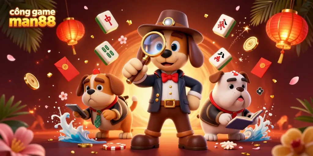 Experience thrilling games at cổng game man88 with detective characters uncovering hidden treasures!