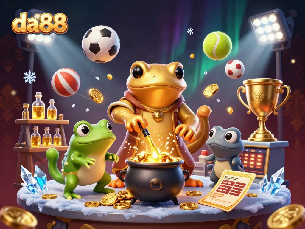 Experience the excitement of da88 with golden elements and dynamic sports betting action.