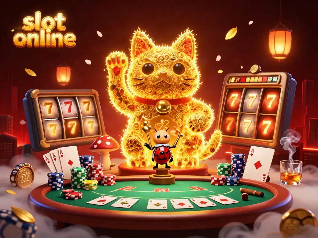 Experience slot online action in a magical 3D scene with lucky symbols and vibrant animations.