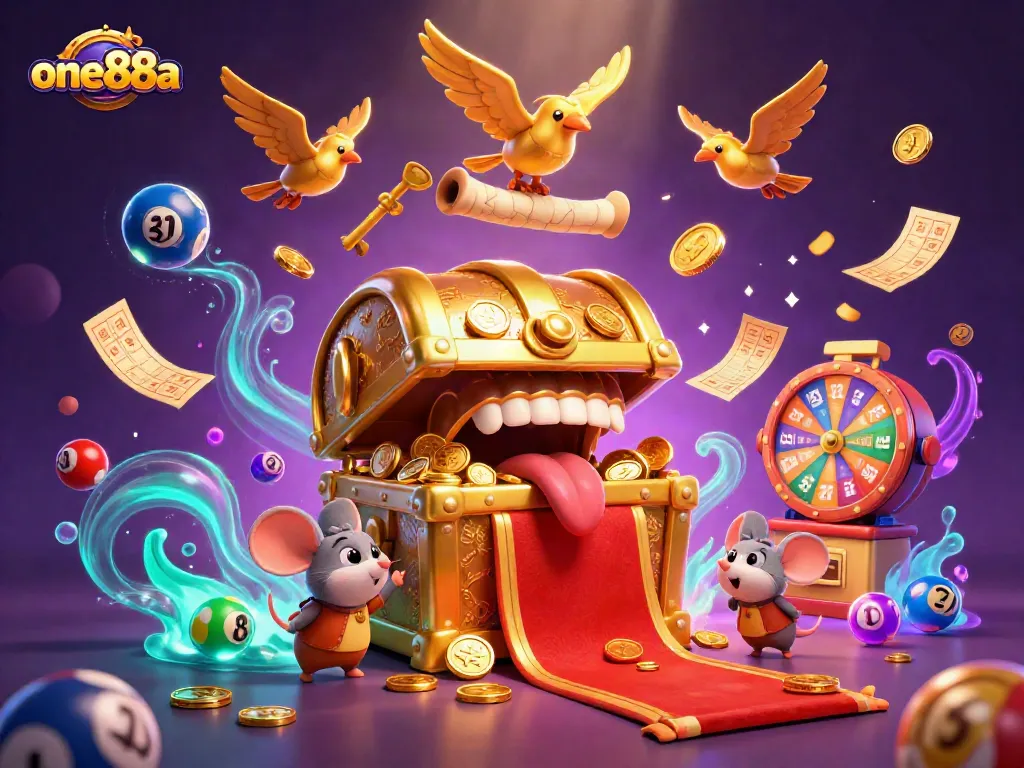 one88a excites players with vibrant casino-themed treasure scenes featuring golden rewards and dynamic elements.