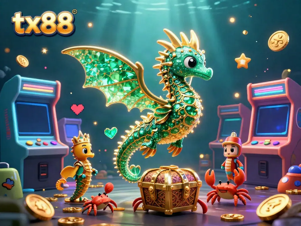 Experience the excitement of tx88 with colorful game machines and sparkling treasures.